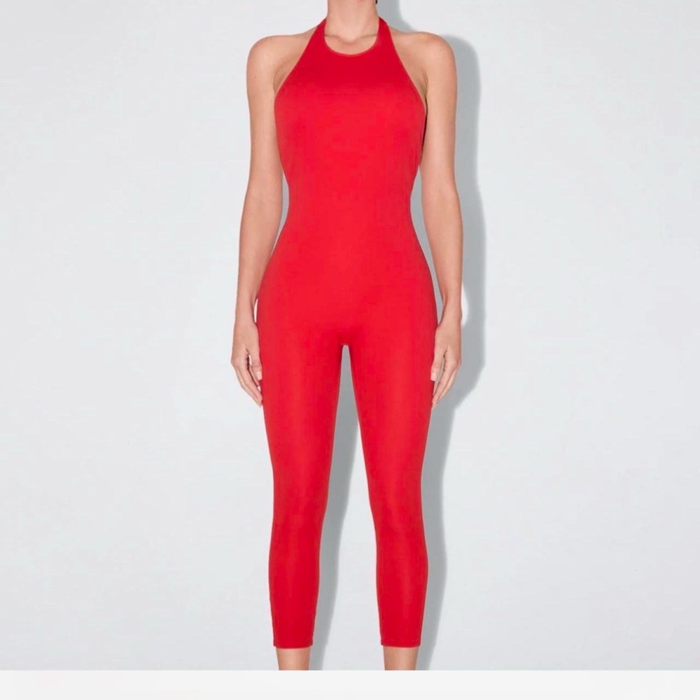 KHY Smooth Stretch Capri Catsuit in Cherry
